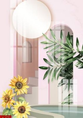 File PSD file tranh bộ decor in treo tường tráng gương OPIC1773 (gốc) cho in quảng cáo