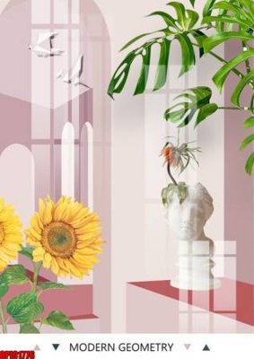 Download file file tranh bộ decor in treo tường tráng gương OPIC1776 (chất lượng in ấn)