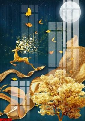 File tranh file tranh bộ decor in treo tường tráng gương OPIC1870 (gốc) chủ đề trẻ em