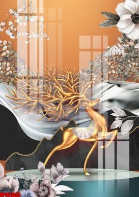 File tranh file tranh bộ decor in treo tường tráng gương OPIC1899 (bản gốc) treo quán cafe