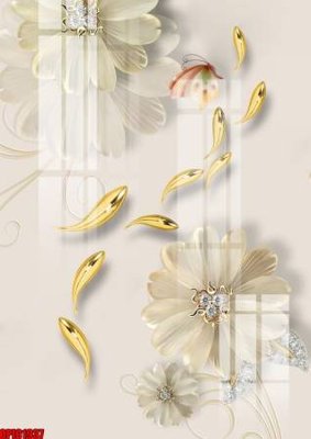 File in trần file tranh bộ decor in treo tường tráng gương OPIC1937 (bản gốc) hoa văn