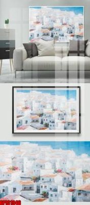 File gốc file tranh bộ decor in treo tường tráng gương OPIC1946 (trang trí) phòng làm việc