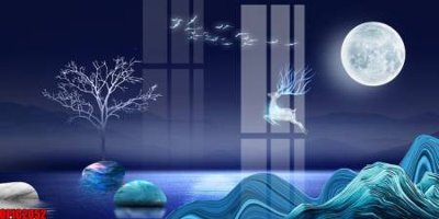 File gốc file tranh bộ decor in treo tường tráng gương OPIC2052 (PSD/TIFF) độ phân giải cao