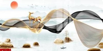 File tranh file tranh bộ decor in treo tường tráng gương OPIC2054 (bản gốc) in lụa dán tường