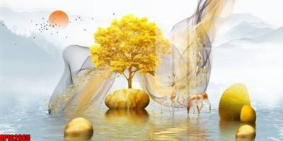 File tranh quảng cáo file tranh bộ decor in treo tường tráng gương OPIC2065 (download file gốc)