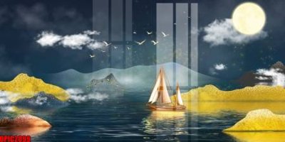 File gốc file tranh bộ decor in treo tường tráng gương OPIC2099 (PNG) trong suốt (transparent)