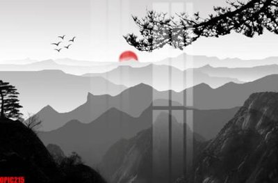 File gốc file tranh bộ decor in treo tường tráng gương OPIC215 (bản quyền) cho in ấn