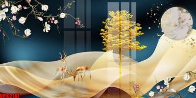 Ảnh gốc file in lụa file tranh bộ decor in treo tường tráng gương OPIC2187 chi tiết