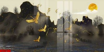 File gốc file tranh bộ decor in treo tường tráng gương OPIC2189 (in 3D) cho trang trí