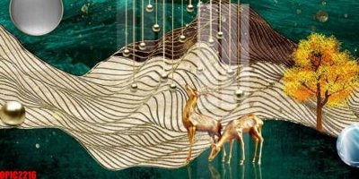 Download file gốc file tranh bộ decor in treo tường tráng gương OPIC2216 (in mica) trong suốt