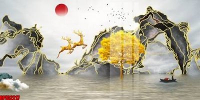 Download file gốc file tranh bộ decor in treo tường tráng gương OPIC2217 (in lụa) nghệ thuật