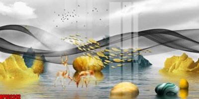 Tải về file tranh gốc file tranh bộ decor in treo tường tráng gương OPIC2242 (để in quảng cáo)