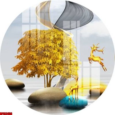 Chi tiết file ảnh file tranh bộ decor in treo tường tráng gương OPIC2456 sắc nét