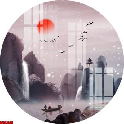 File tranh gốc PSD file tranh bộ decor in treo tường tráng gương OPIC2486 còn nguyên layer