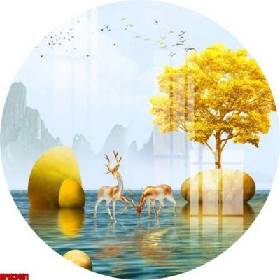 File tranh file tranh bộ decor in treo tường tráng gương OPIC2491 (gốc) chủ đề thiên nhiên