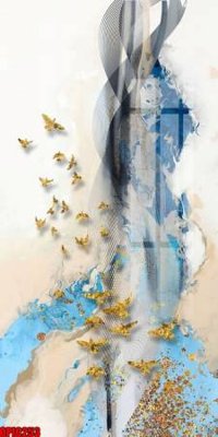 File PSD file tranh bộ decor in treo tường tráng gương OPIC253 (gốc) cho designer