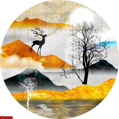 File in ấn file tranh bộ decor in treo tường tráng gương OPIC2564 (bản gốc) từ file gốc