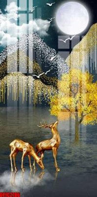 File in ấn file tranh bộ decor in treo tường tráng gương OPIC2786 (bản gốc) từ file gốc