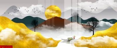 File in trần file tranh bộ decor in treo tường tráng gương OPIC3003 (bản gốc) trời sao