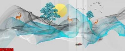 File tranh gốc file tranh bộ decor in treo tường tráng gương OPIC3036 (bản quyền) độc đáo