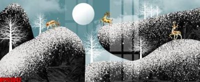 File gốc file tranh bộ decor in treo tường tráng gương OPIC3042 (thiết kế) độc quyền