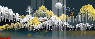 File gốc file tranh bộ decor in treo tường tráng gương OPIC3049 (in lụa) tranh thuận buồm