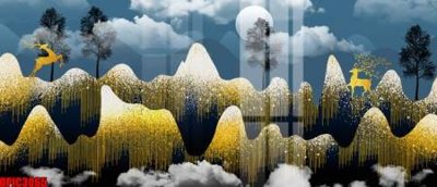 File in trần file tranh bộ decor in treo tường tráng gương OPIC3065 (bản gốc 3D) sống động