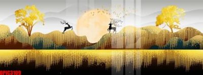 File tranh file tranh bộ decor in treo tường tráng gương OPIC3109 (bản gốc) treo quán cafe