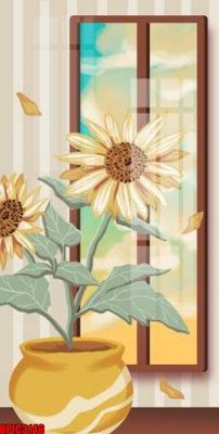 Download file gốc file tranh bộ decor in treo tường tráng gương OPIC3146 (in mica) 3D