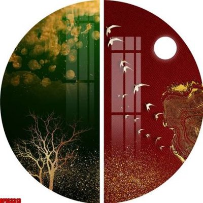 File in trần file tranh bộ decor in treo tường tráng gương OPIC3313 (file gốc) xuyên sáng