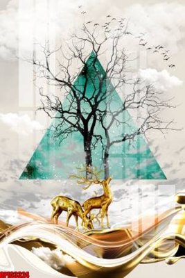 File in trần file tranh bộ decor in treo tường tráng gương OPIC3324 (bản gốc) bầu trời