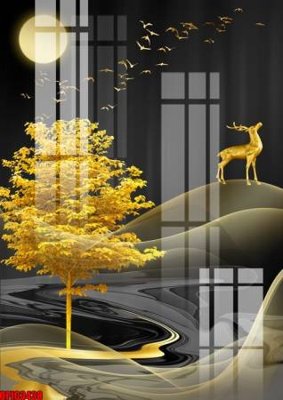 Tải file file tranh bộ decor in treo tường tráng gương OPIC3438 (gốc) làm file quảng cáo