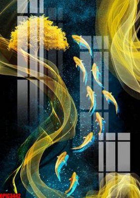 File PSD in ấn file tranh bộ decor in treo tường tráng gương OPIC3442 (chất lượng cao)