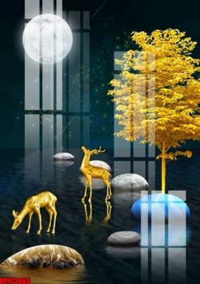 File PSD file tranh bộ decor in treo tường tráng gương OPIC3465 (gốc) cho in quảng cáo