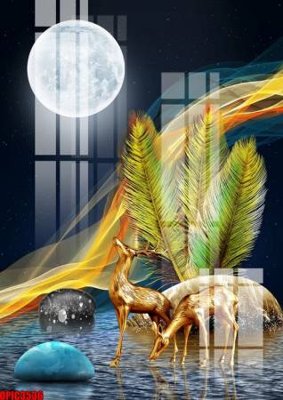 Download file ảnh gốc file tranh bộ decor in treo tường tráng gương OPIC3536 để in ấn