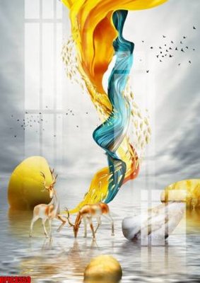 Download file file tranh bộ decor in treo tường tráng gương OPIC3559 (gốc) in mica ốp bếp