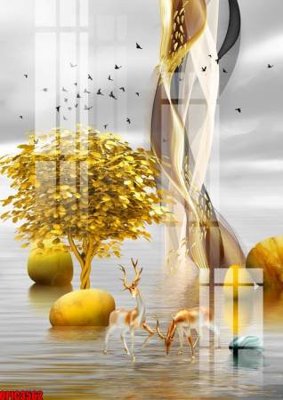 File in lụa file tranh bộ decor in treo tường tráng gương OPIC3562 (chất lượng cao) file tranh bộ decor in treo tường tráng gương OPIC3562