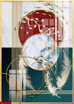 File tranh quảng cáo file tranh bộ decor in treo tường tráng gương OPIC3580 (download file gốc)