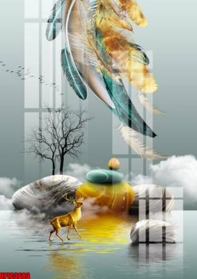 Tải file gốc file tranh bộ decor in treo tường tráng gương OPIC3603 dùng cho in ấn