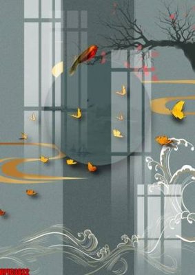 Chi tiết file ảnh file tranh bộ decor in treo tường tráng gương OPIC3622 sắc nét