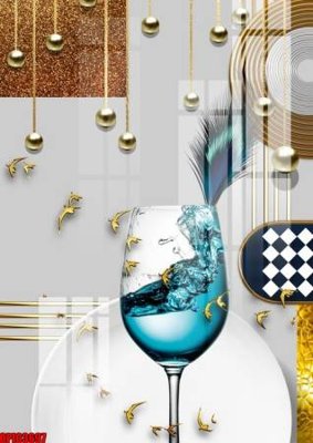 File gốc file tranh bộ decor in treo tường tráng gương OPIC3697 (vector) cho in ấn