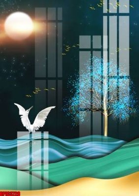 File in mica file tranh bộ decor in treo tường tráng gương OPIC3728 (bản gốc) siêu trong