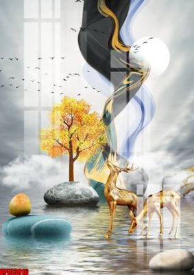 Tải xuống file tranh gốc file tranh bộ decor in treo tường tráng gương OPIC3816 (PSD/TIFF)