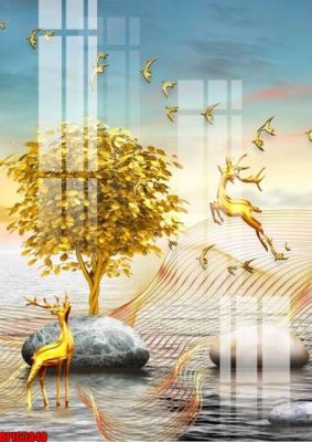 File in lụa file tranh bộ decor in treo tường tráng gương OPIC3840 (hoa văn) file tranh bộ decor in treo tường tráng gương OPIC3840