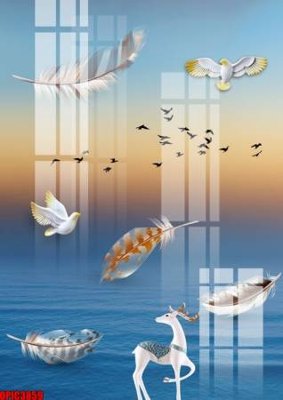 File gốc file tranh bộ decor in treo tường tráng gương OPIC3859 (thiết kế) cho in ấn