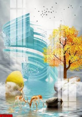 File ảnh file tranh bộ decor in treo tường tráng gương OPIC3890 (gốc) in standee