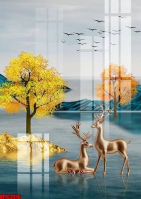 File PSD file tranh bộ decor in treo tường tráng gương OPIC3916 (gốc) cho in quảng cáo