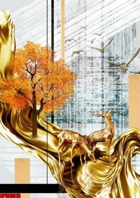 File in trần file tranh bộ decor in treo tường tráng gương OPIC3918 (bản gốc) đại dương