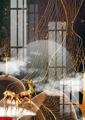 File in ấn chuyên nghiệp file tranh bộ decor in treo tường tráng gương OPIC3972 (file gốc)