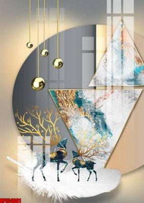 File PSD file tranh bộ decor in treo tường tráng gương OPIC4001 (bản gốc) độ phân giải cao